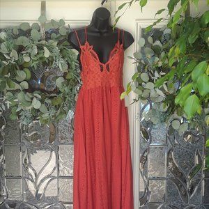 Dress-Maxi  Rust Color Size Small  Never worn.